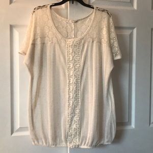 Crocheted front Maurices shirt